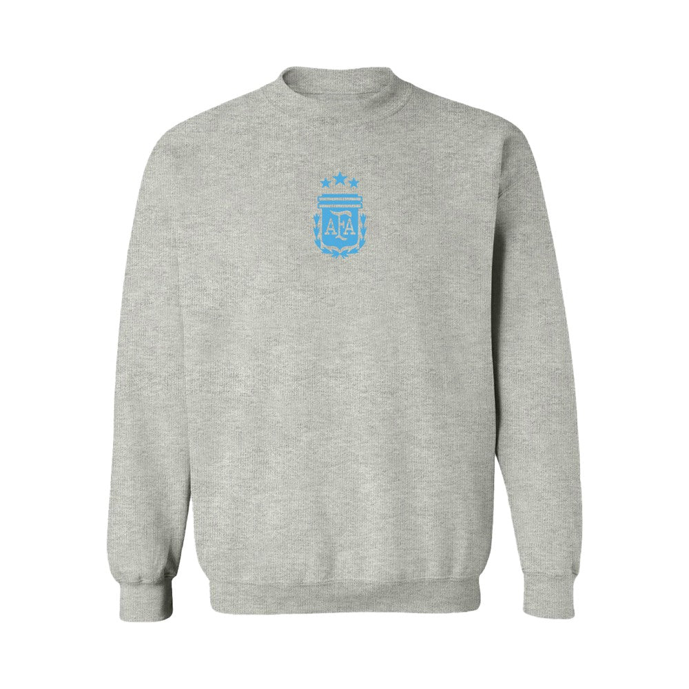 Argentina National Team Vive La Fete Women's Color Badge Pullover Sweatshirt Heather Gray shop