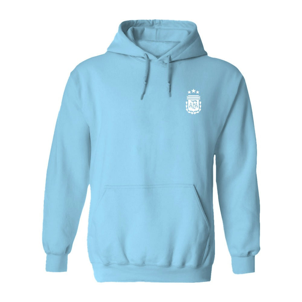 Argentina National Team Vive La Fete Women's Color Badge Pullover Hoodie Light Blue sale