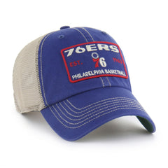Philadelphia 76ers '47 Wabash Patch Clean Up Adjustable Hat Royal/Tan