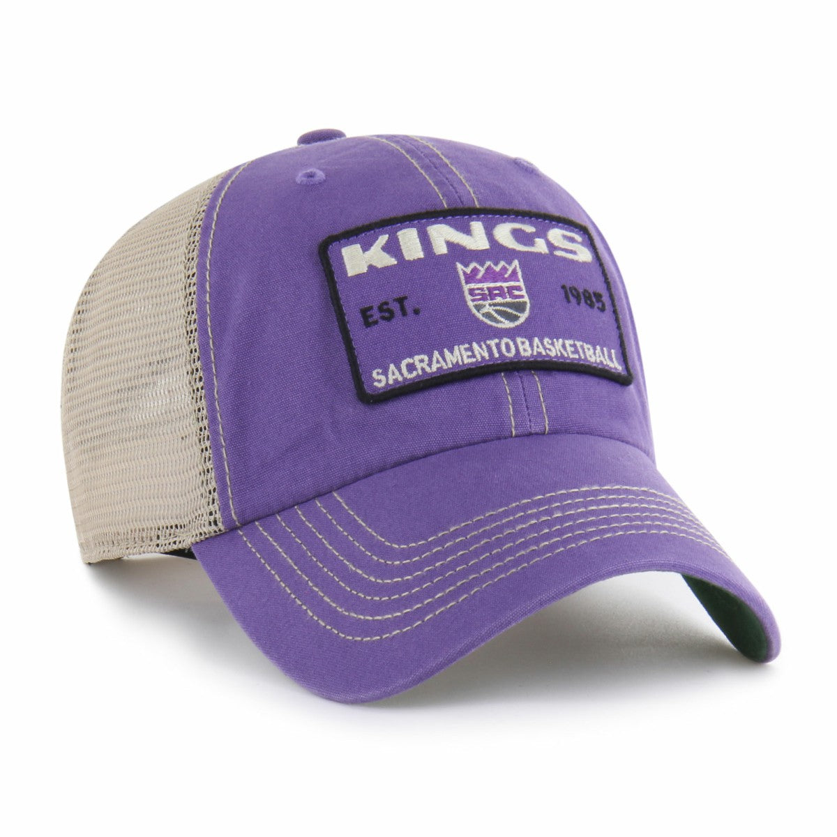 Sacramento Kings '47 Wabash Patch Clean Up Adjustable Hat Purple/Tan
