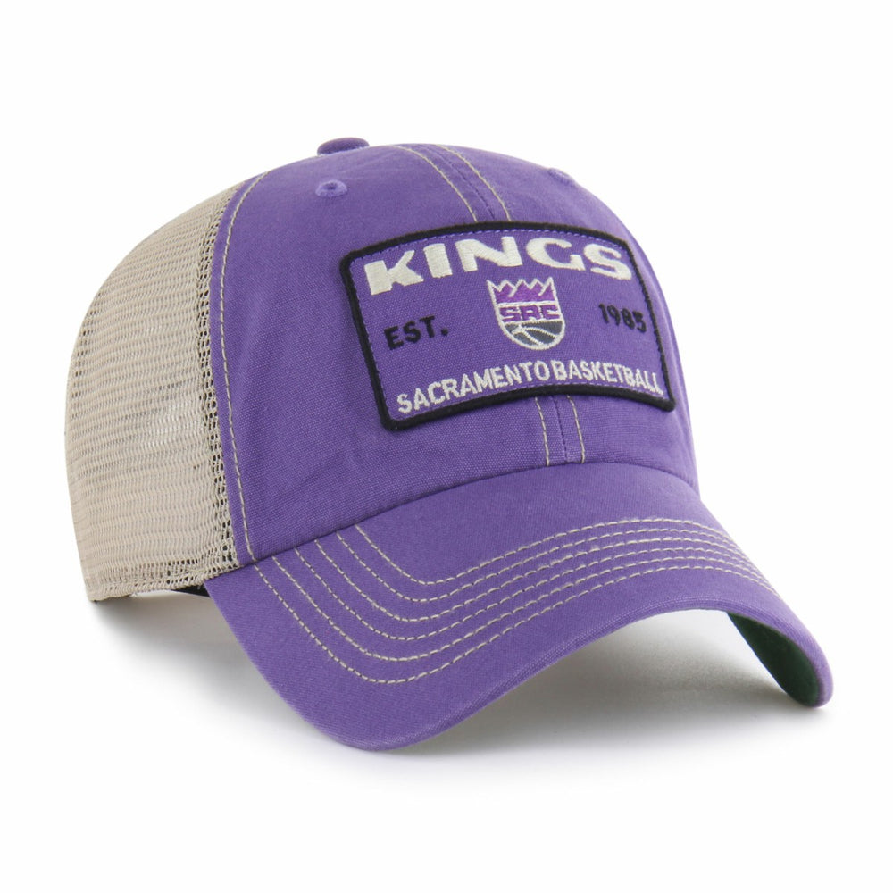 Sacramento Kings '47 Wabash Patch Clean Up Adjustable Hat Purple/Tan