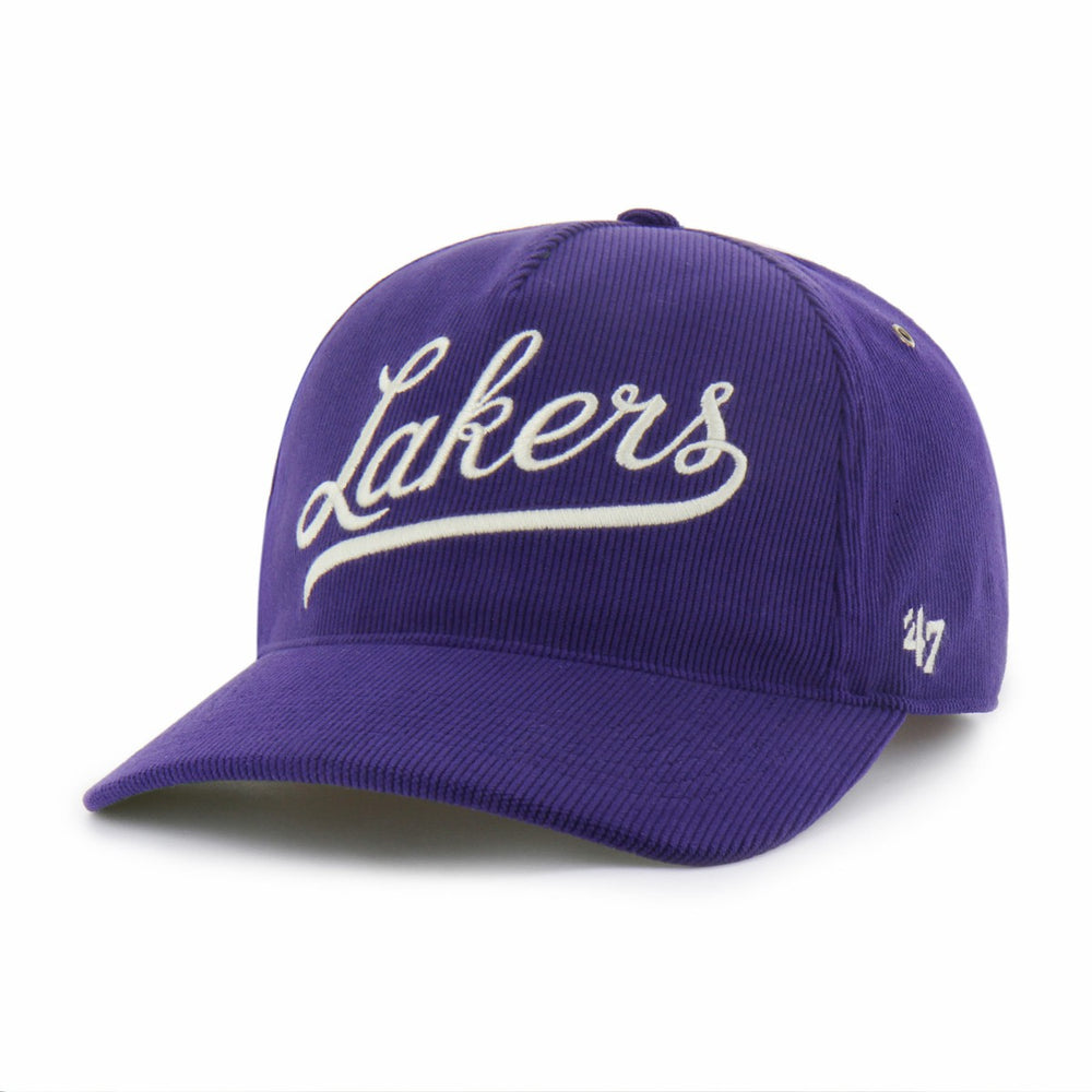 Los Angeles Lakers '47 Golden Age Relaxed Corduroy Hitch Adjustable Hat Purple