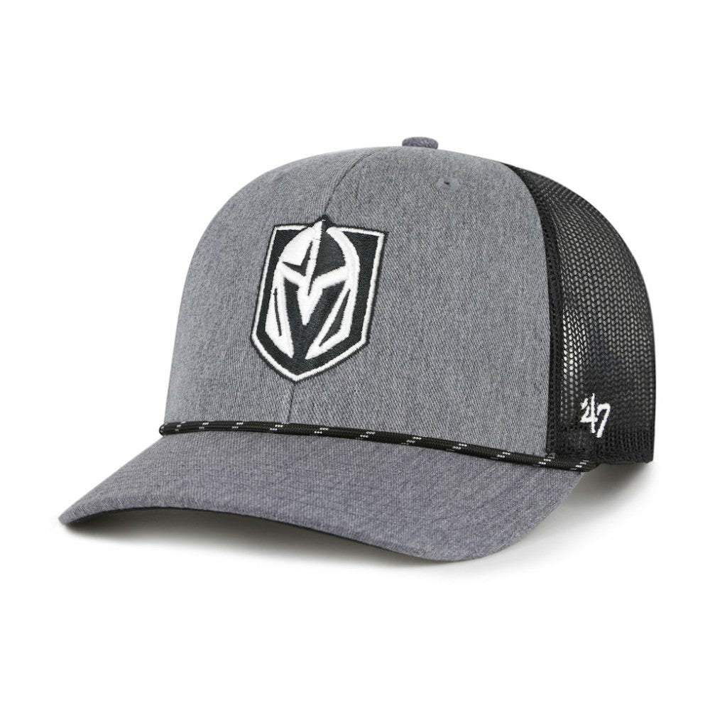 NHL Vegas Golden Knights '47 Carbon Rope Trucker Adjustable Hat - Gray