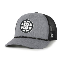 NHL Boston Bruins '47 Carbon Rope Trucker Adjustable Hat - Gray