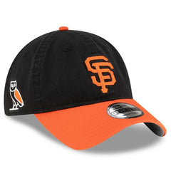 San Francisco Giants OVO x New Era Washed 9TWENTY Adjustable Hat - Black/Orange Hats