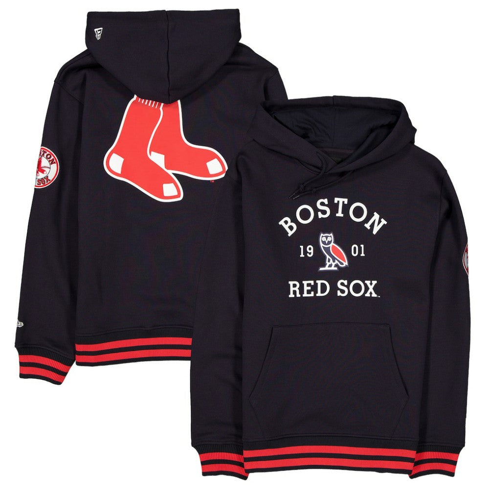 Boston Red Sox OVO x New Era Heavyweight Fleece Hoodie - Navy Hoodies