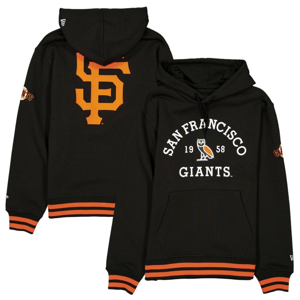 San Francisco Giants OVO x New Era Heavyweight Fleece Hoodie - Black Hoodies