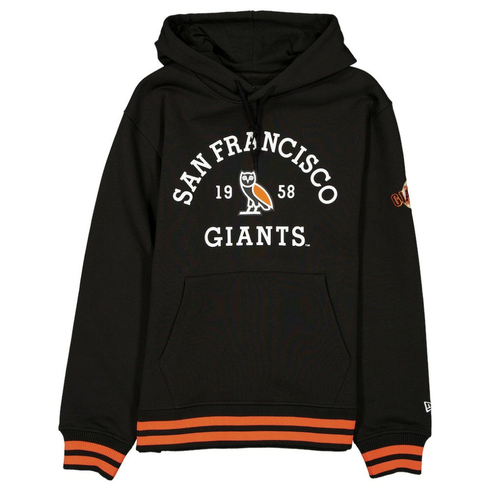 San Francisco Giants OVO x New Era Heavyweight Fleece Hoodie - Black Hoodies