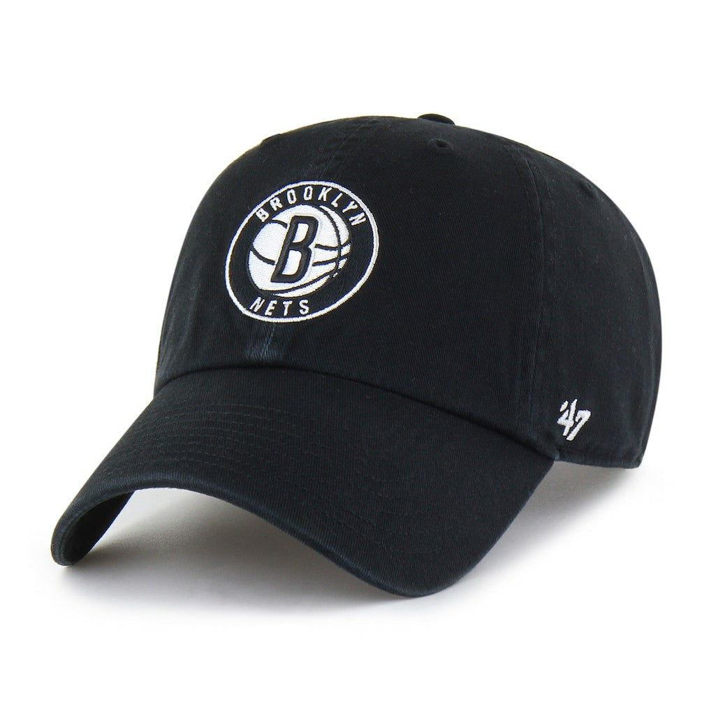Brooklyn Nets '47 Core Logo Clean Up Adjustable Hat Black