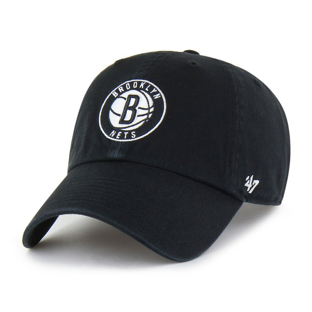 Brooklyn Nets '47 Core Logo Clean Up Adjustable Hat Black