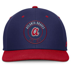 Atlanta Braves Nike Cooperstown Collection Pro Dri-FIT Snapback Hat - Navy/Red Hats