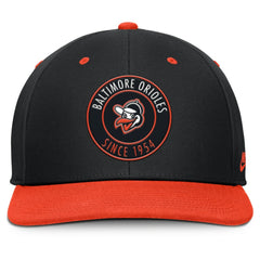 Baltimore Orioles Nike Cooperstown Collection Pro Dri-FIT Snapback Hat - Black/Orange Hats
