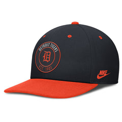 Detroit Tigers Nike Cooperstown Collection Pro Dri-FIT Snapback Hat - Navy/Orange Hats