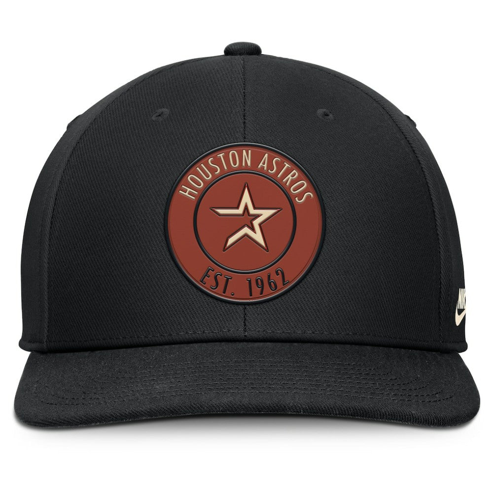 Houston Astros Nike Cooperstown Collection Pro Dri-FIT Snapback Hat - Black Hats