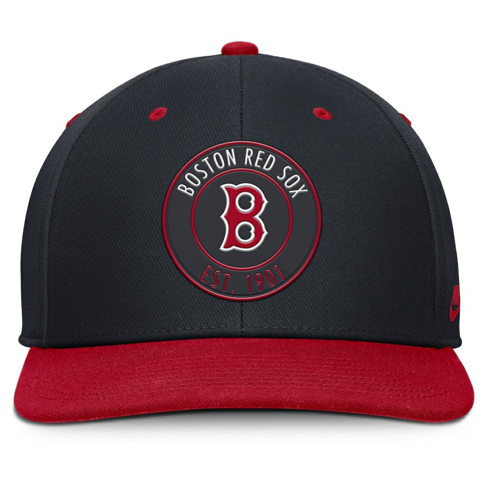 Boston Red Sox Nike Cooperstown Collection Pro Dri-FIT Snapback Hat - Navy/Red Hats