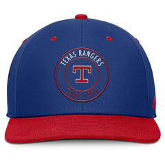 Texas Rangers Nike Cooperstown Collection Pro Dri-FIT Snapback Hat - Royal/Red Hats