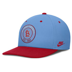 St. Louis Cardinals Nike Cooperstown Collection Pro Dri-FIT Snapback Hat - Light Blue/Red Hats