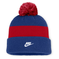 Chicago Cubs Nike Cooperstown Collection Peak Standard Cuffed Knit Hat with Pom - Royal/Red Hats