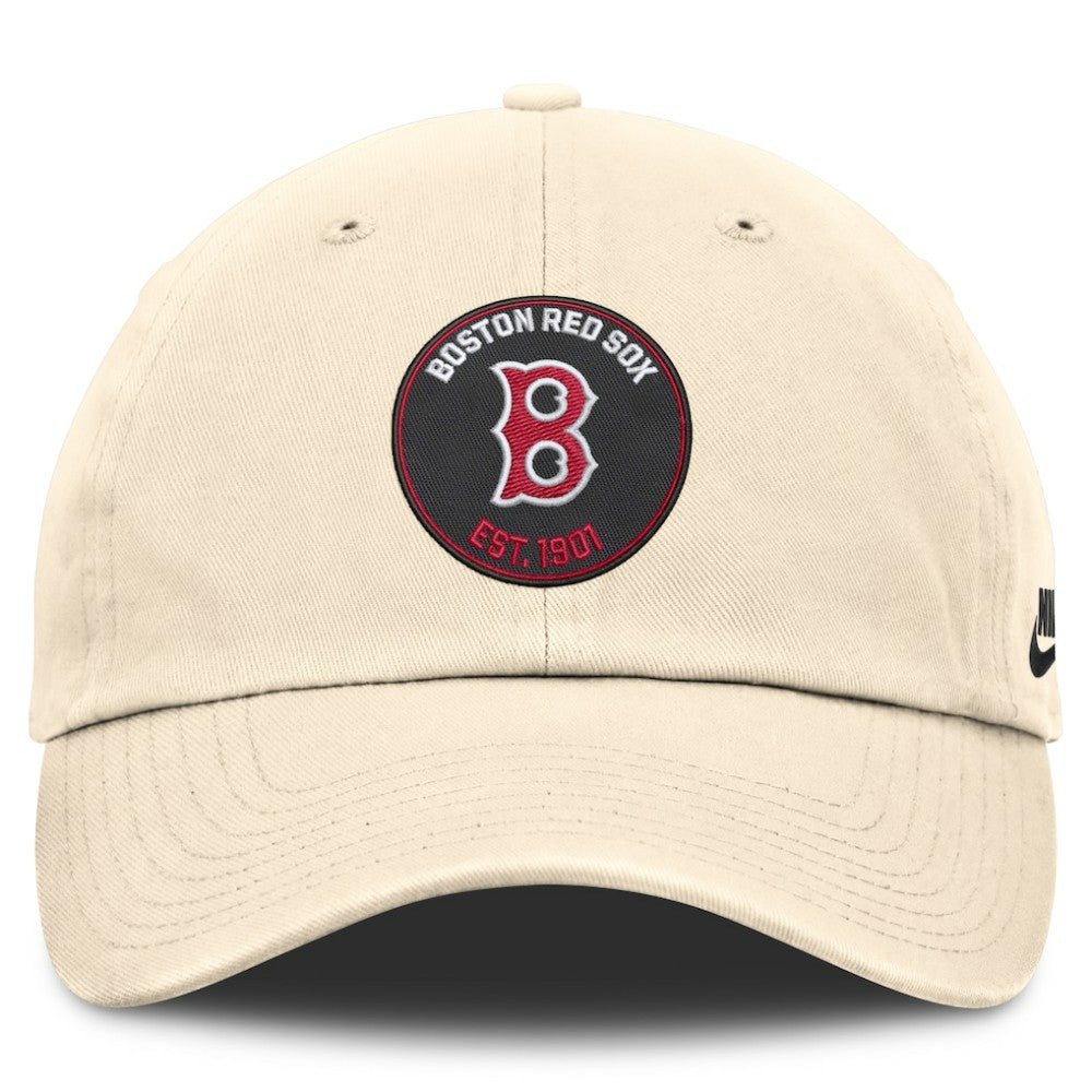 Boston Red Sox Nike Cooperstown Collection Club Adjustable Hat - Natural Hats