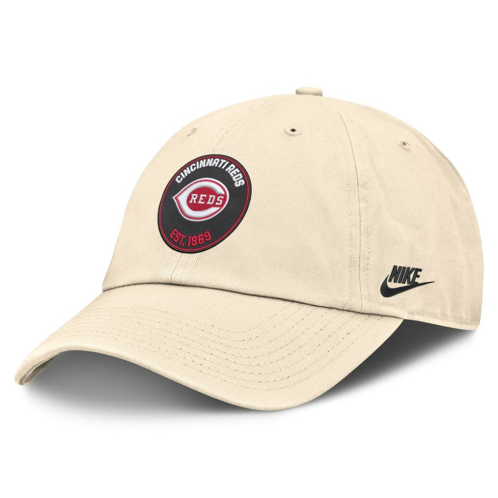 Cincinnati Reds Nike Cooperstown Collection Club Adjustable Hat - Natural Hats