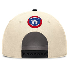 Chicago Cubs Nike Cooperstown Collection Rise Adjustable Hat - Natural/Black Hats