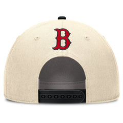 Boston Red Sox Nike Cooperstown Collection Rise Adjustable Hat - Natural/Black Hats
