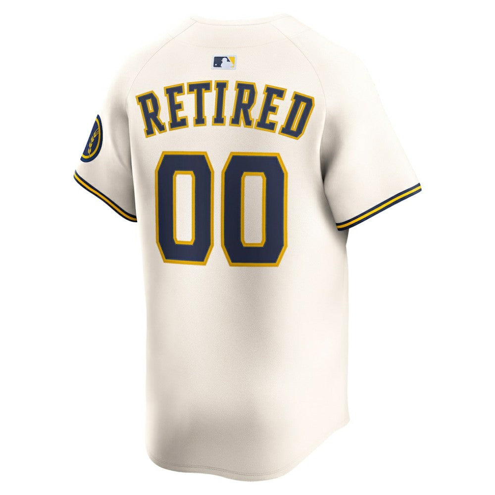 Milwaukee Brewers Nike Home Limited Pick-A-Player Retired Roster Jersey - Cream Jerseys
