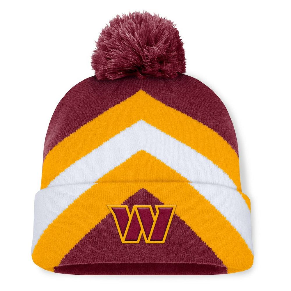 Washington Commanders Women's Cornerback Cuffed Knit Hat with Pom Burgundy