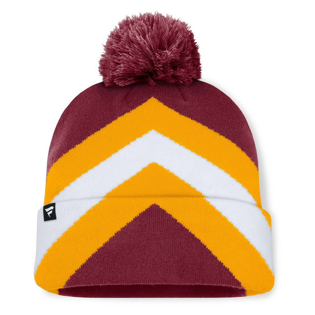 Washington Commanders Women's Cornerback Cuffed Knit Hat with Pom Burgundy