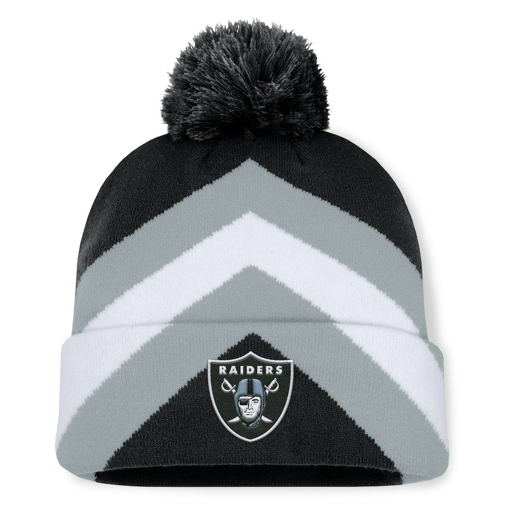 Las Vegas Raiders Women's Cornerback Cuffed Knit Hat with Pom Black