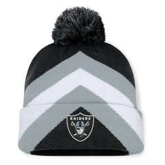 Las Vegas Raiders Women's Cornerback Cuffed Knit Hat with Pom Black