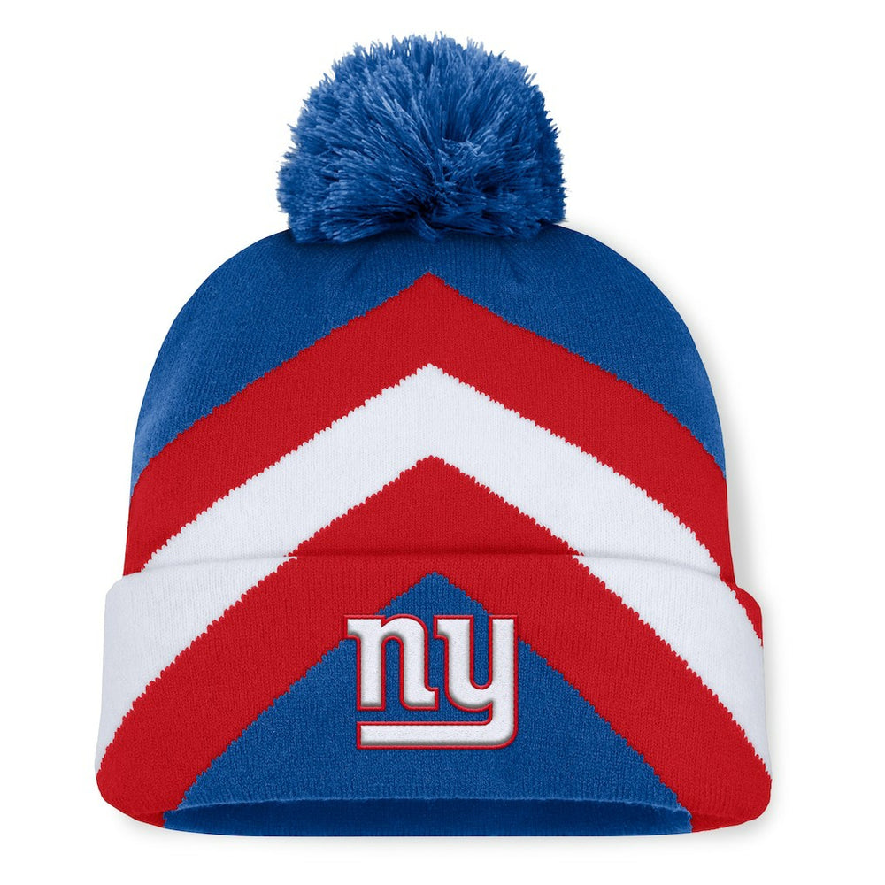 New York Giants Women's Cornerback Cuffed Knit Hat with Pom Royal