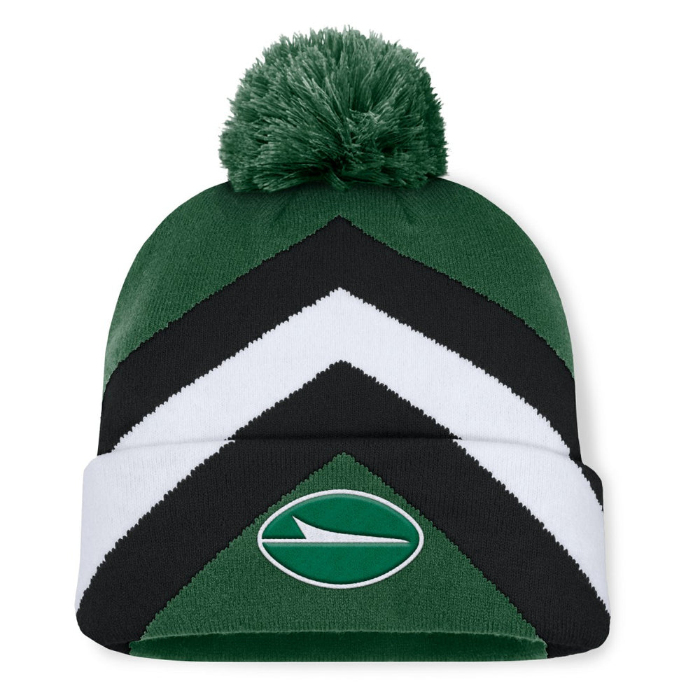 New York Jets Women's Cornerback Cuffed Knit Hat with Pom Green