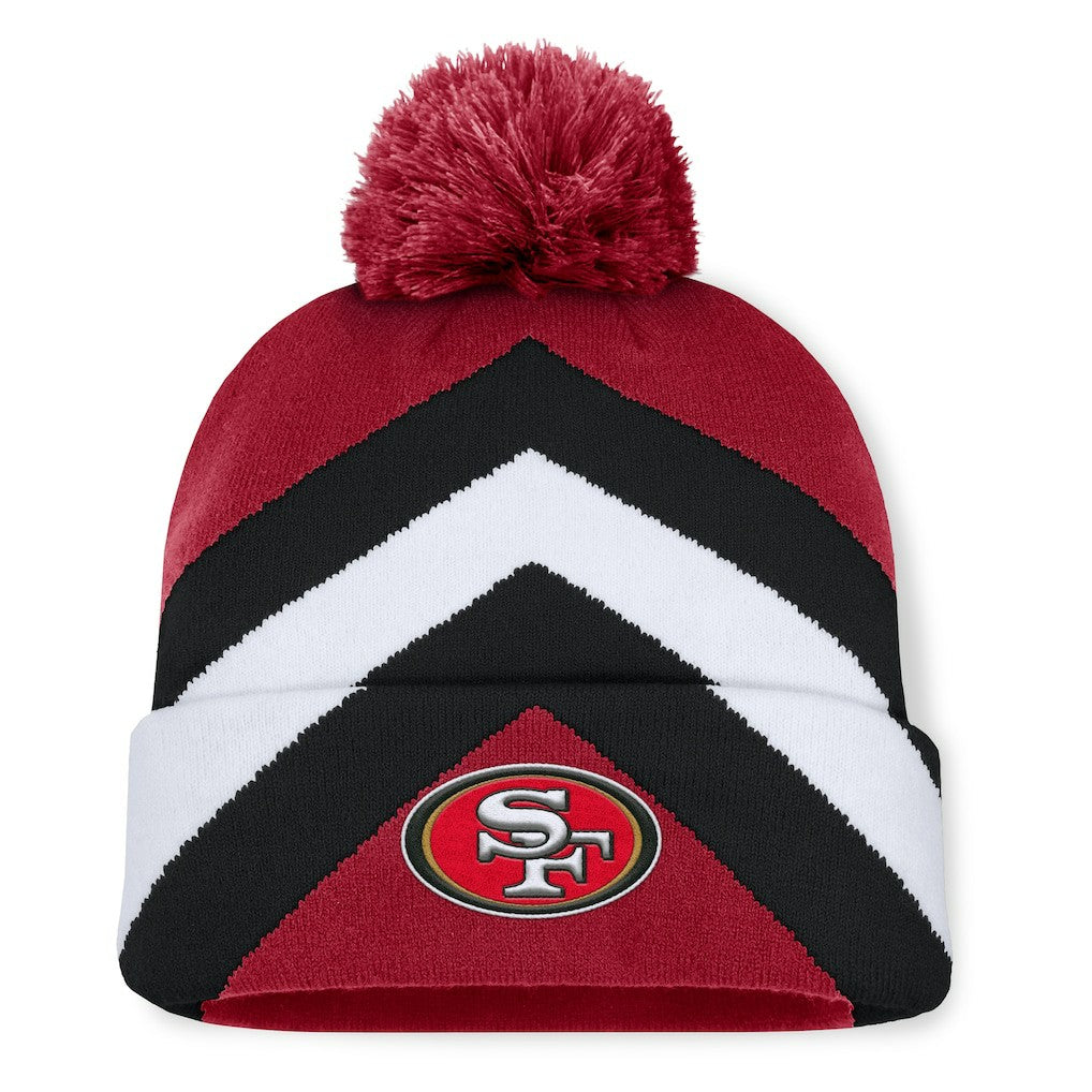 San Francisco 49ers Women's Cornerback Cuffed Knit Hat with Pom Scarlet
