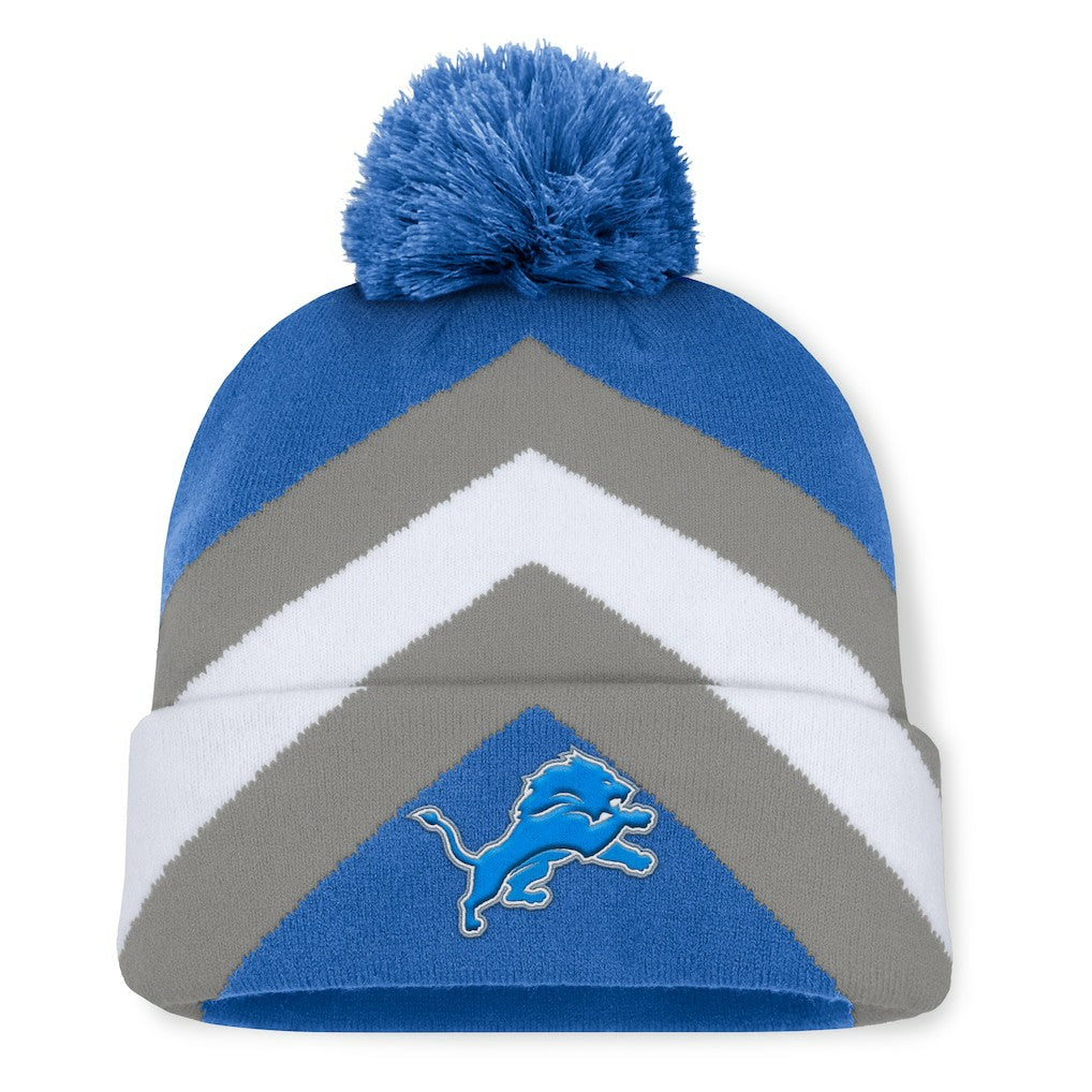 Detroit Lions Women's Cornerback Cuffed Knit Hat with Pom Blue