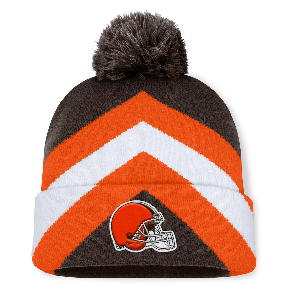 Cleveland Browns Women's Cornerback Cuffed Knit Hat with Pom Brown