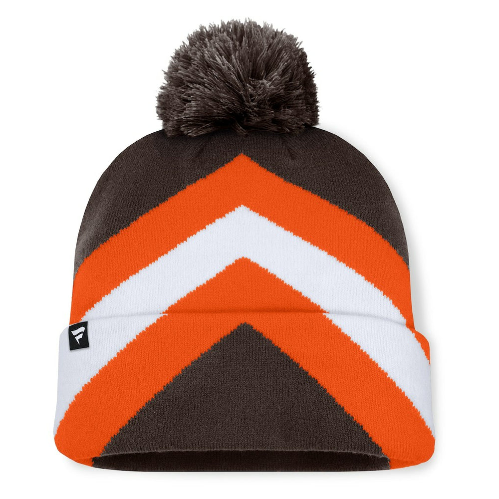 Cleveland Browns Women's Cornerback Cuffed Knit Hat with Pom Brown