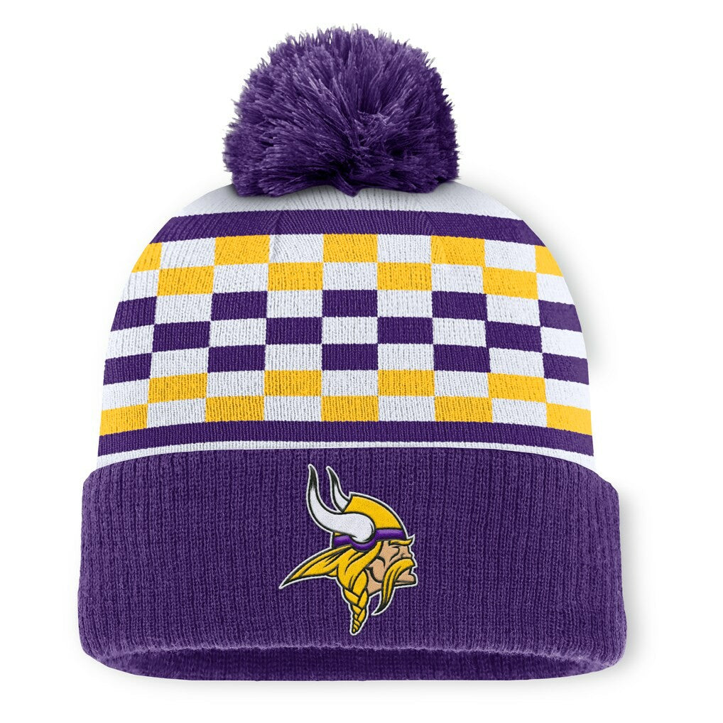 Minnesota Vikings Women's End Zone Cuffed Knit Hat with Pom Purple