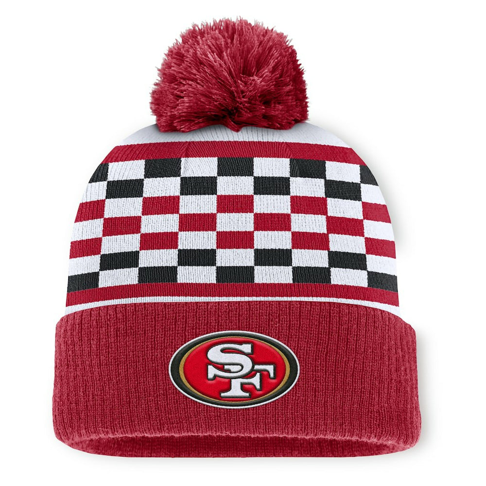 San Francisco 49ers Women's End Zone Cuffed Knit Hat with Pom Scarlet