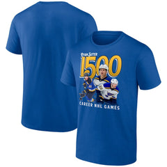 NHL Ryan Suter St. Louis Blues 1500 Career NHL Games T-Shirt - Royal