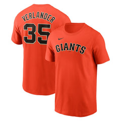 Justin Verlander San Francisco Giants Nike Fuse Name & Number T-Shirt - Orange T-shirts