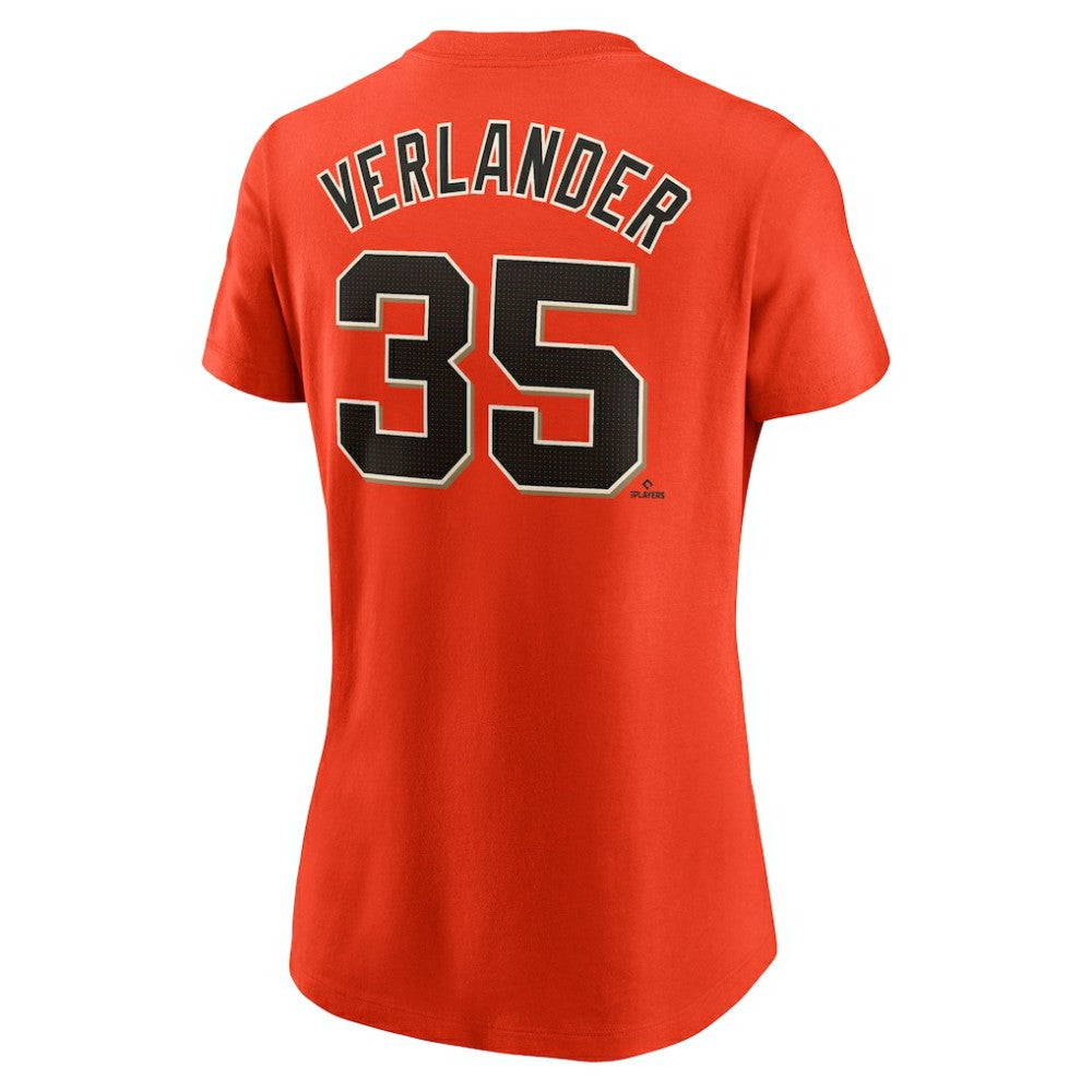 Justin Verlander San Francisco Giants Nike Women's Cooperstown Collection Fuse Name & Number T-Shirt - Orange T-shirts