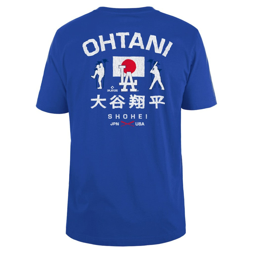 Shohei Ohtani Los Angeles Dodgers New Era Japan Flag T-Shirt - Royal T-shirts