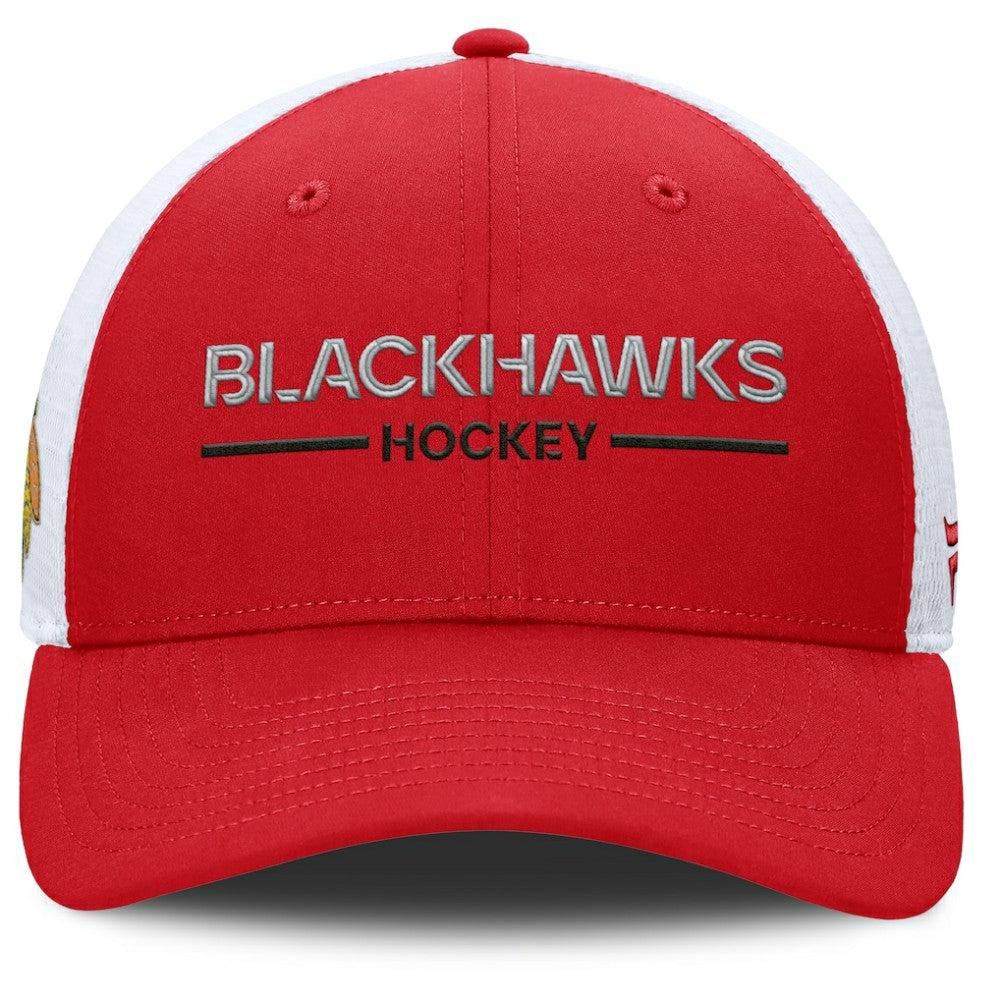 NHL Chicago Blackhawks Fanatics Centennial Adjustable Trucker Hat - Red/White