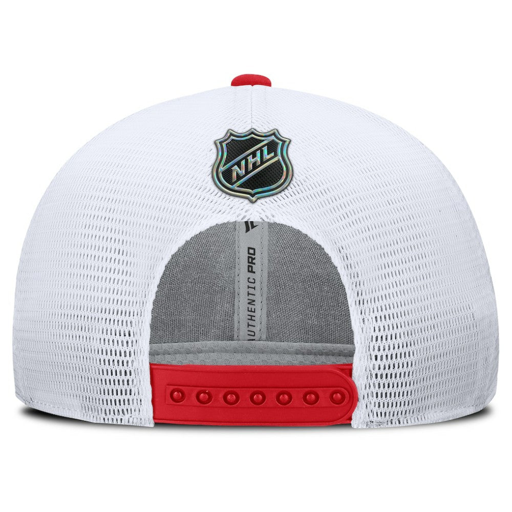 NHL Chicago Blackhawks Fanatics Centennial Adjustable Trucker Hat - Red/White