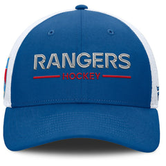 NHL New York Rangers Fanatics Centennial Authentic Pro Structured Trucker Adjustable Hat - Blue/White
