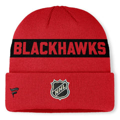 NHL Chicago Blackhawks Fanatics Centennial Cuffed Knit Hat - Red