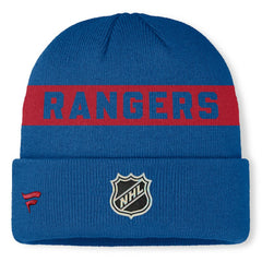 NHL New York Rangers Fanatics Centennial Authentic Pro Cuffed Knit Hat - Blue