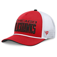 NHL Chicago Blackhawks Fanatics Centennial Foam Front Adjustable Trucker Hat - Red/White