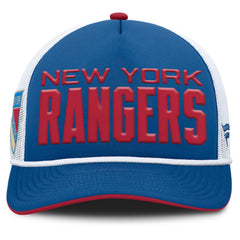 NHL New York Rangers Fanatics Centennial Authentic Pro Foam Front Adjustable Trucker Hat - Blue/White